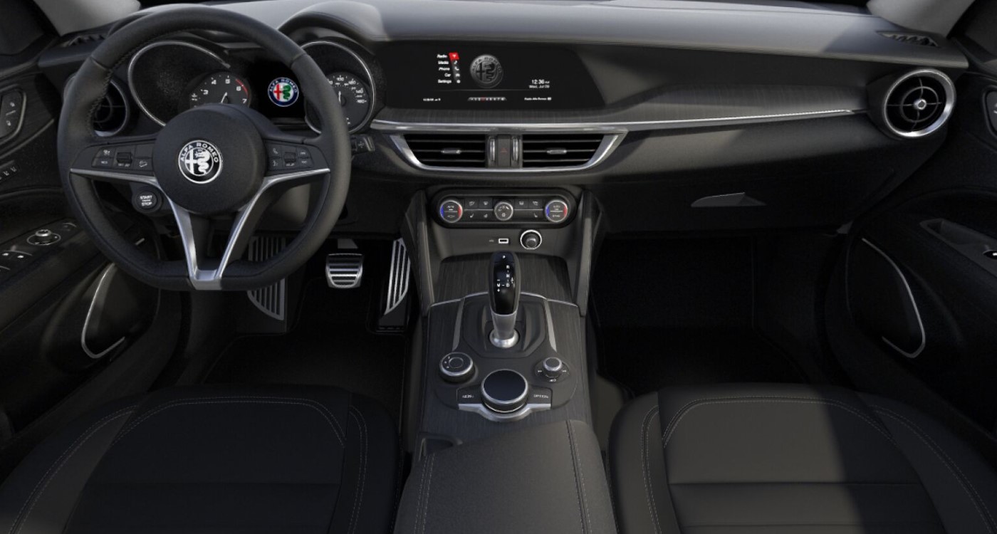 2019 Alfa Romeo Stelvio Ti Lusso AWD Front Interior Picture